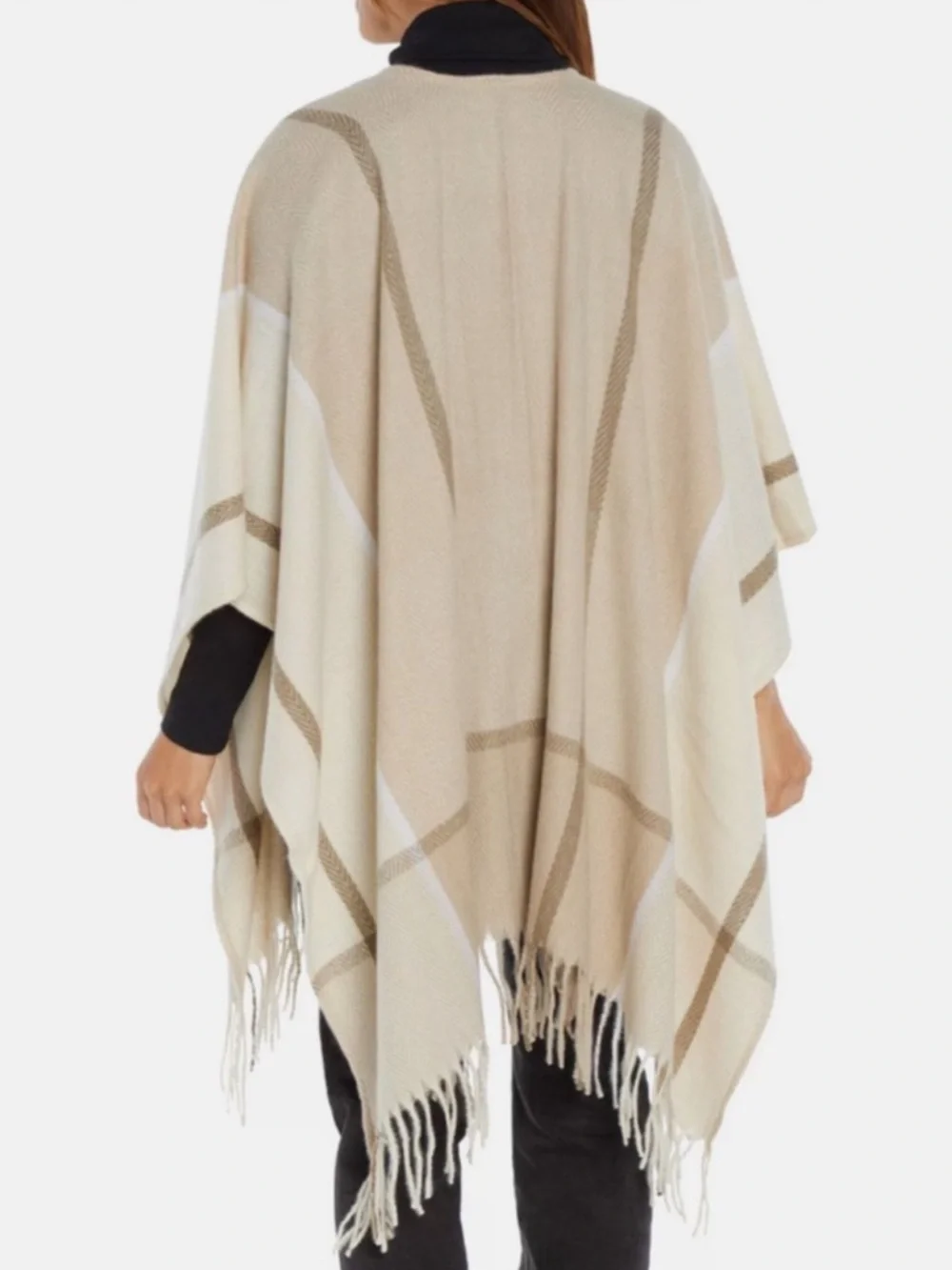 NWT Woolrich Plaid Fringe Blanket Wrap
